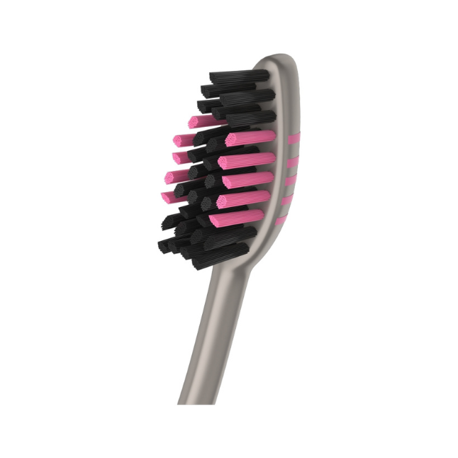 Colgate ZigZag Black Medium Manual Toothbrush x3