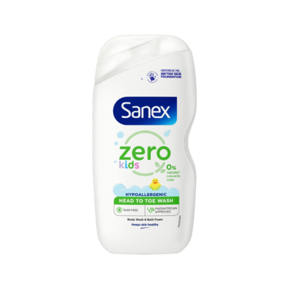 Sanex Zero % Kids Head To Toe Bodywash & Bath Foam  450ml