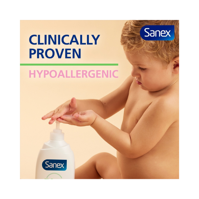 Sanex Zero % Kids Head To Toe Bodywash & Bath Foam  450ml