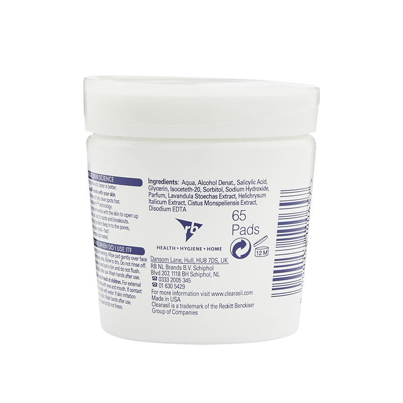 Clearasil Ultra Rapid Action Resurfacing Pads x 65