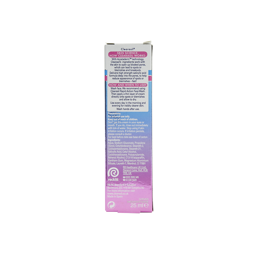 Clearasil Rapid Treat Cream 25ml