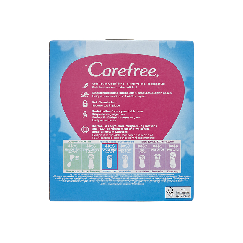 Carefree Fresh Panty Liners 56’s
