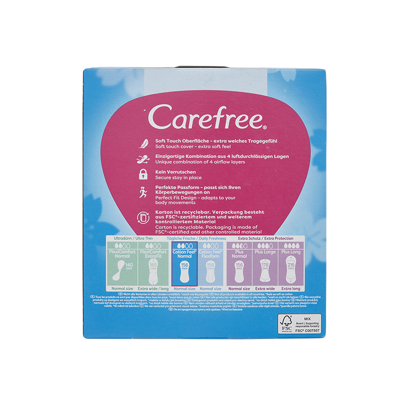 Carefree Fresh Panty Liners 56’s