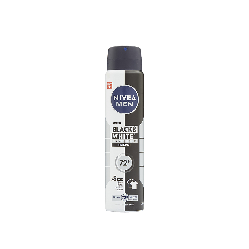 NIVEA MEN Black & White Invisible 72h Anti-Perspirant Deodorant Spray 250ml