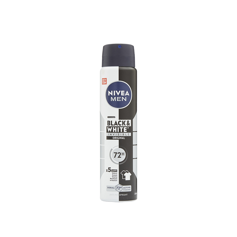NIVEA MEN Black & White Invisible 72h Anti-Perspirant Deodorant Spray 250ml