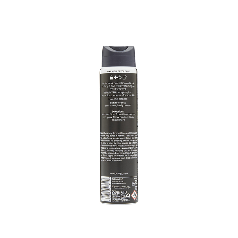 NIVEA MEN Black & White Invisible 72h Anti-Perspirant Deodorant Spray 250ml