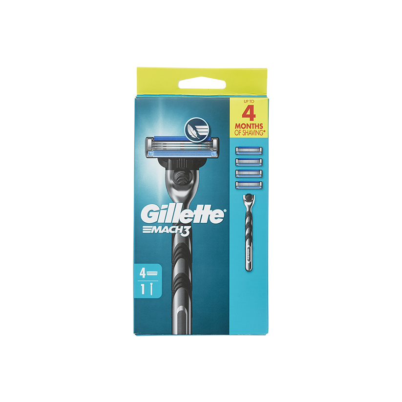Gillette Mach3 Razor & 4 Blades