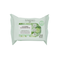Sunkissed Skin Cucumber Cleansing Face Wipes 25 Pack