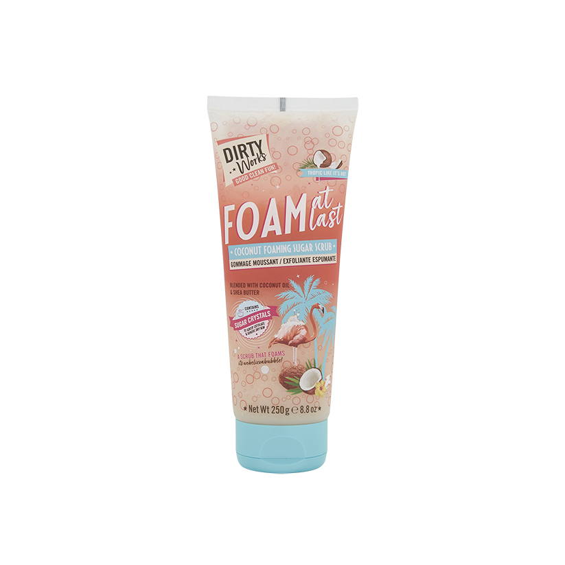 Dirty Works Foam At Last Coconut Foaming Sugar Scrub 250g