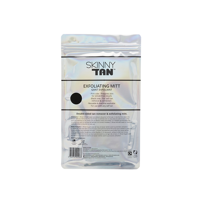 Skinny Tan Exfoliating Mitt Dual-Sided Exfoliation