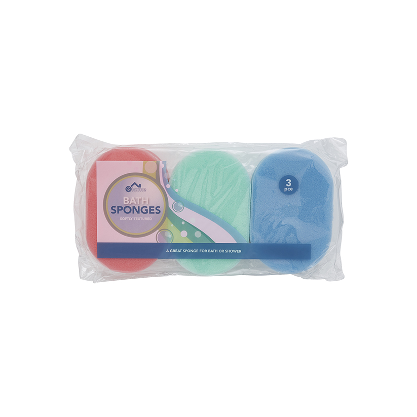 CS Home Bath Sponge 3pce