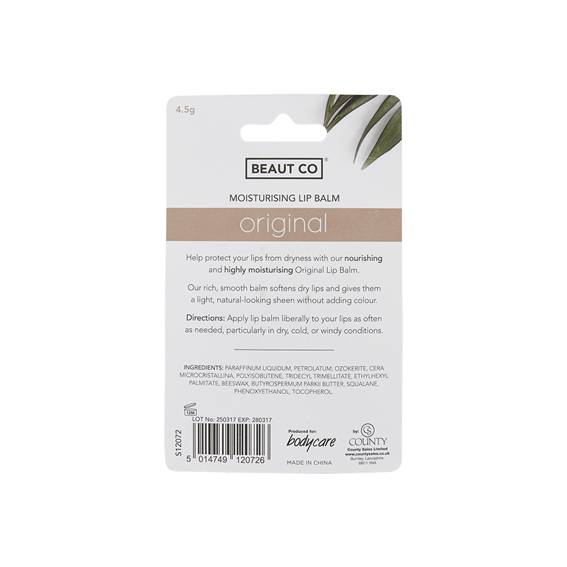 Beaut Co Original Moisturising Lip Balm 2 Pack