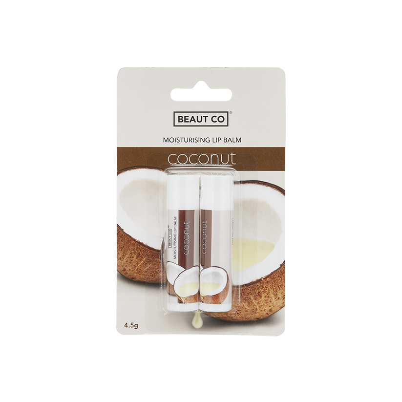Beaut Co Coconut Moisturising Lip Balm 2 Pack