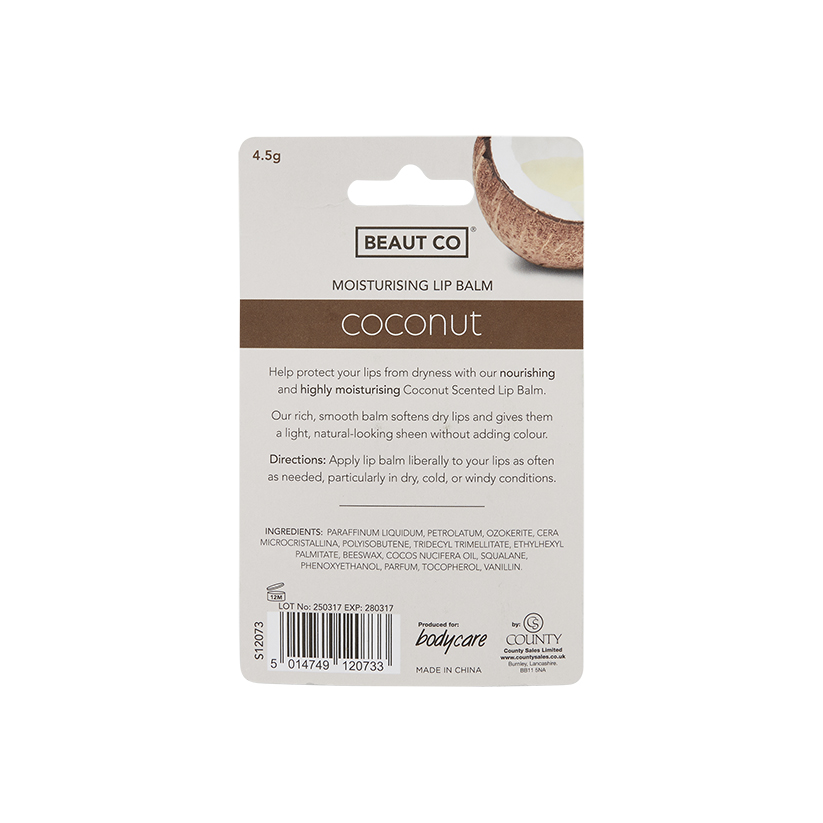 Beaut Co Coconut Moisturising Lip Balm 2 Pack