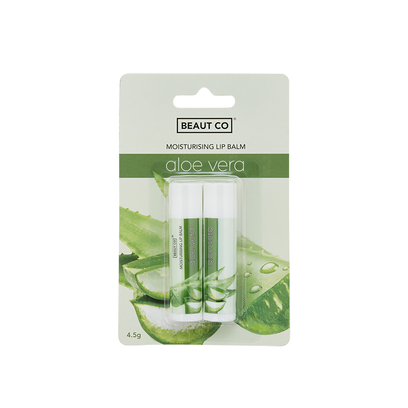 Beaut Co Aloe Vera Moisturising Lip Balm 2 Pack