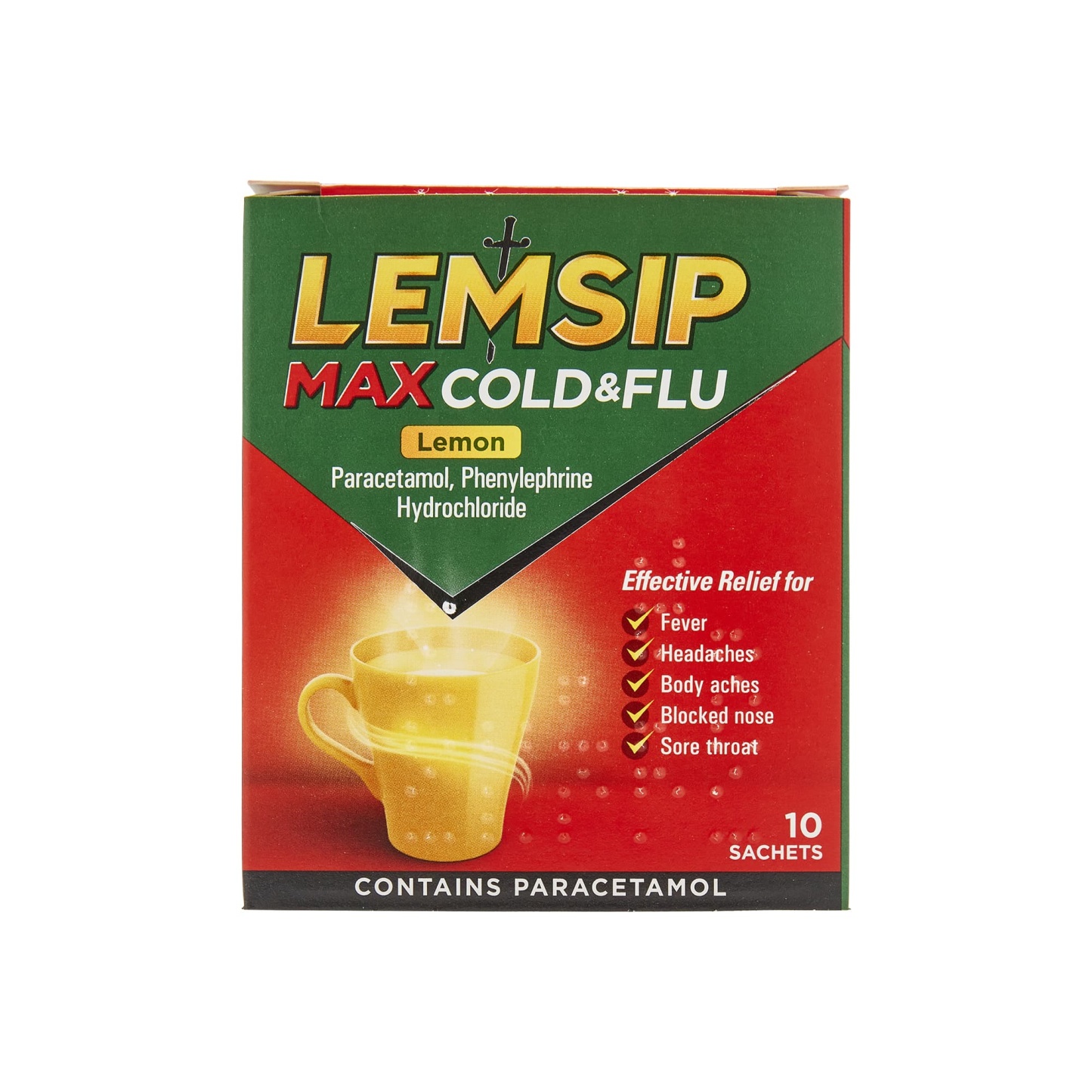 Lemsip Max Cold & Flu Lemon Sachets 10's