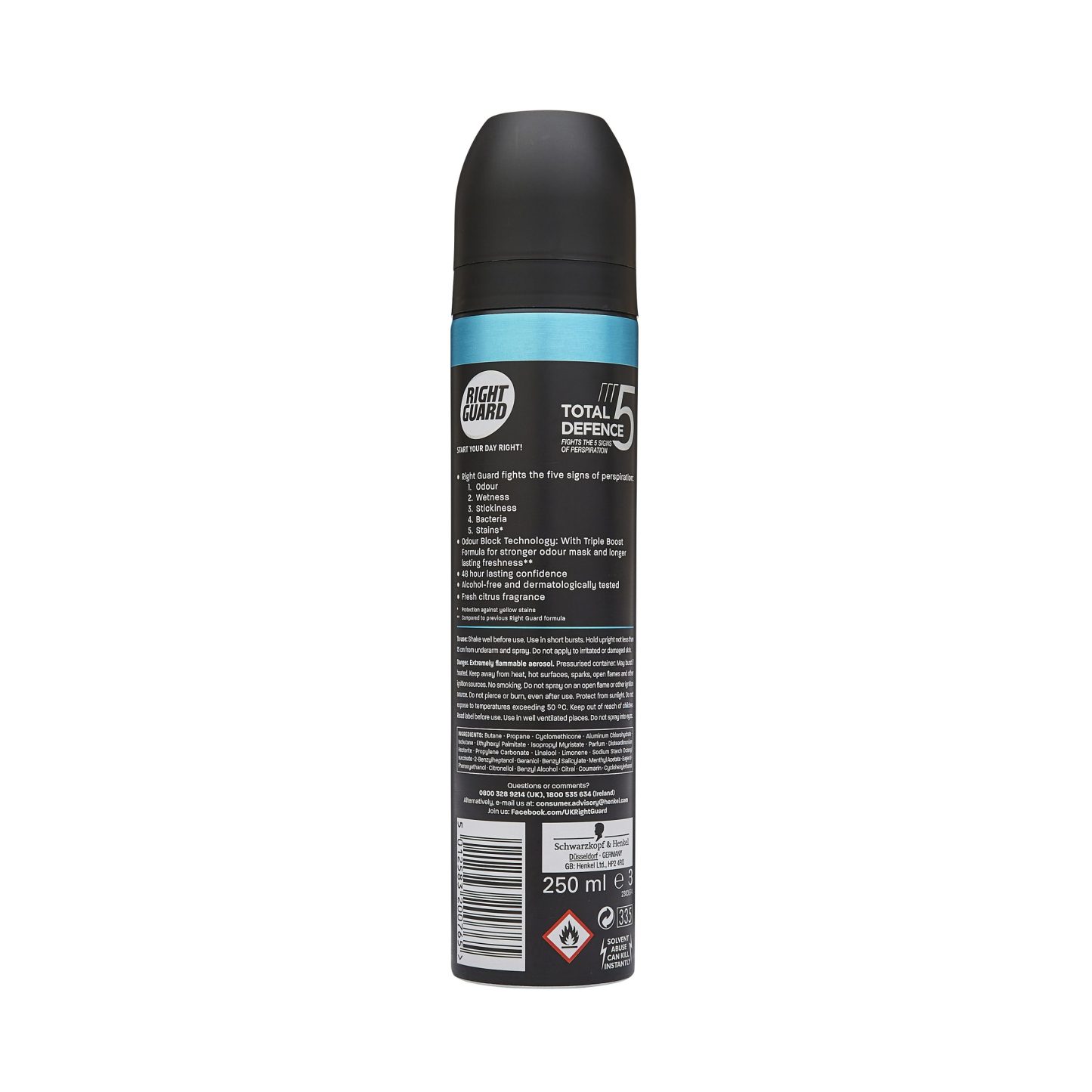 Right Guard Clean Total Defence 5 Anti-Perspirant Deodorant 250ml