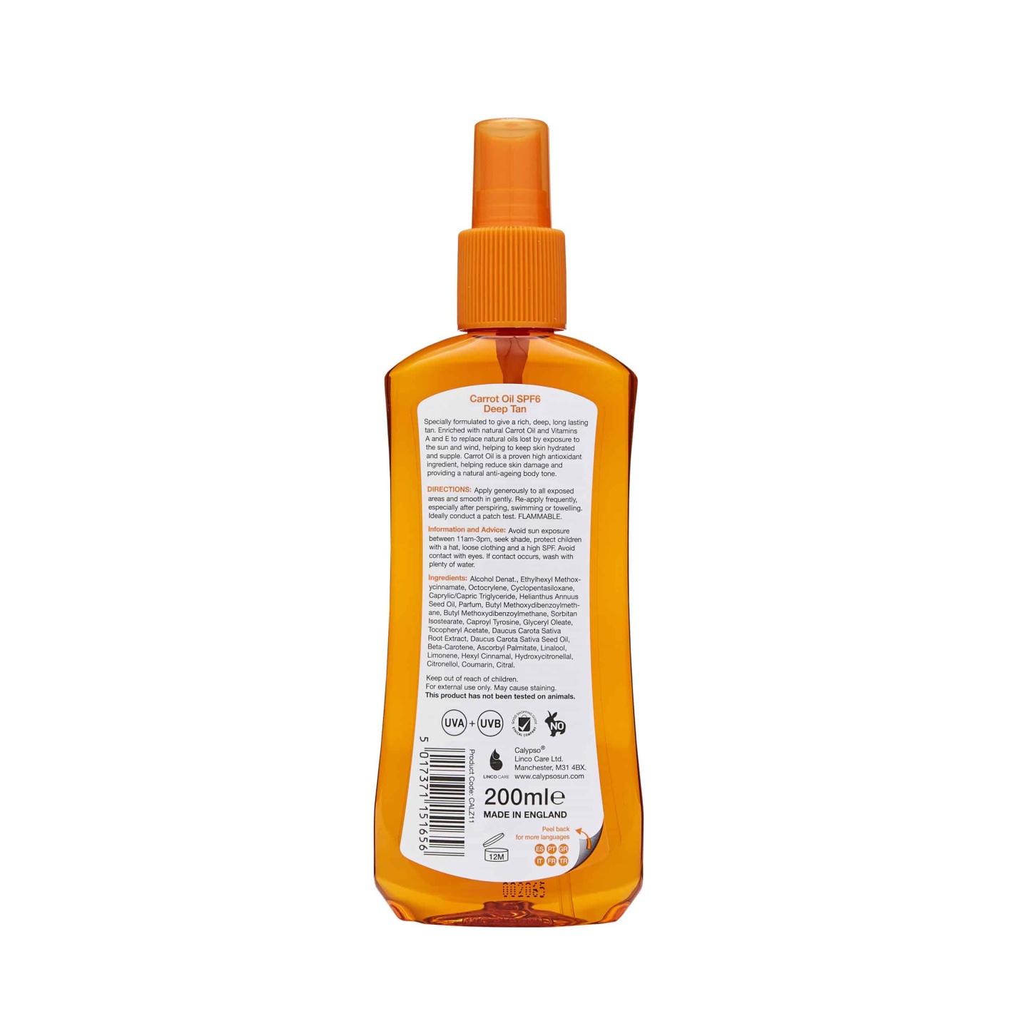 Calypso Carrot Oil Spray SPF6 200ml