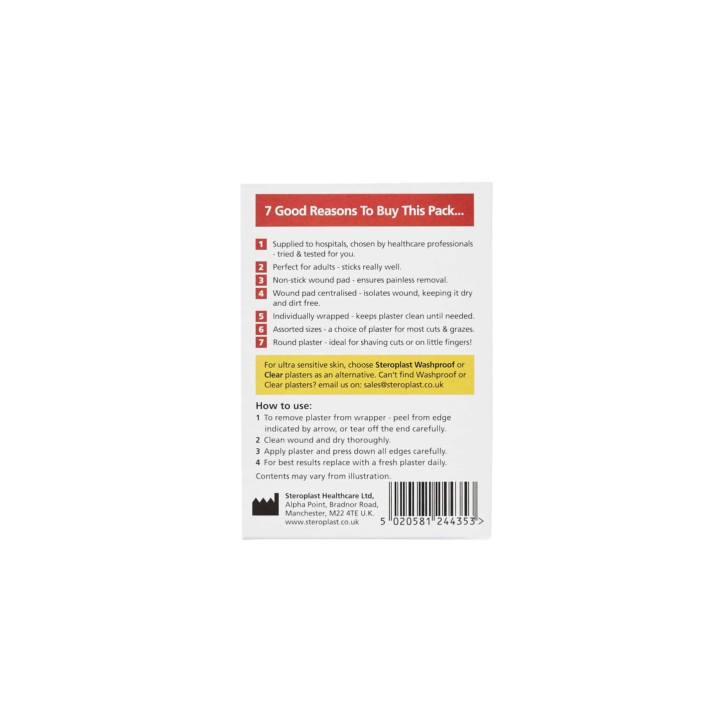 Steroplast Fabric Plasters 16's