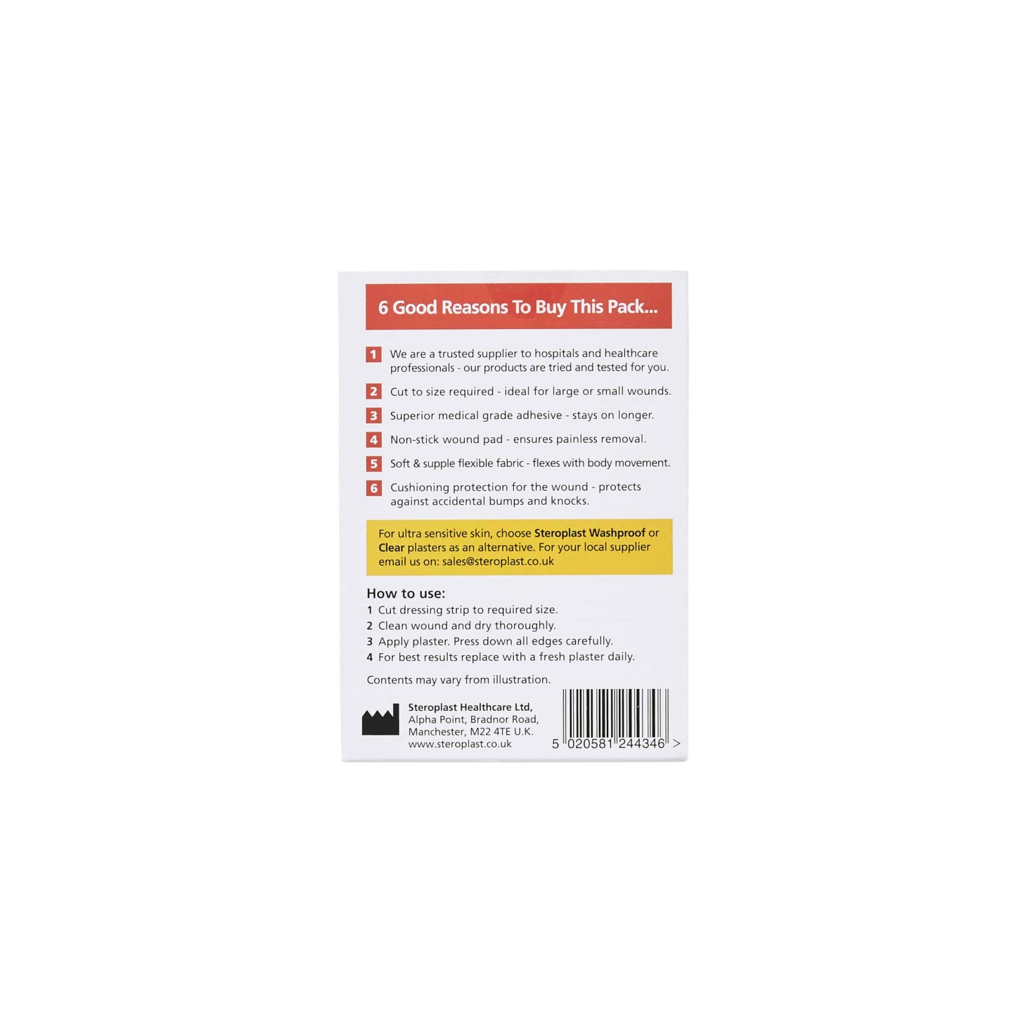 Steroplast Fabric Dressing Strip