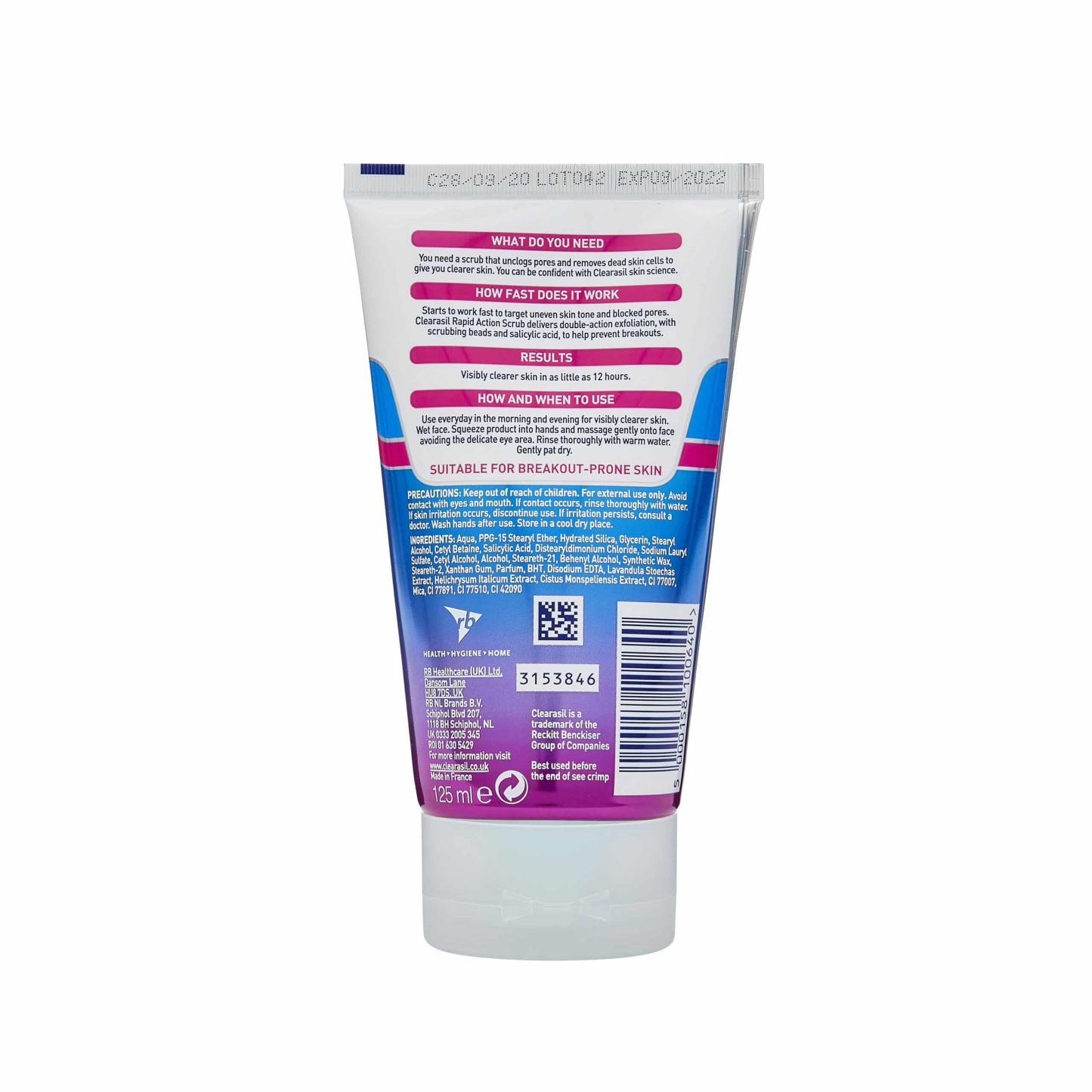 Clearasil Rapid Action Scrub 125ml