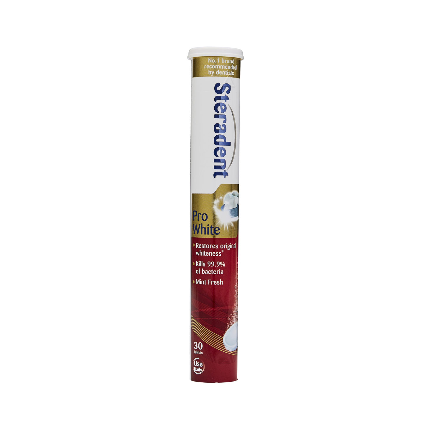 Steradent Pro White Mint Denture Cleaner Tablets 30's
