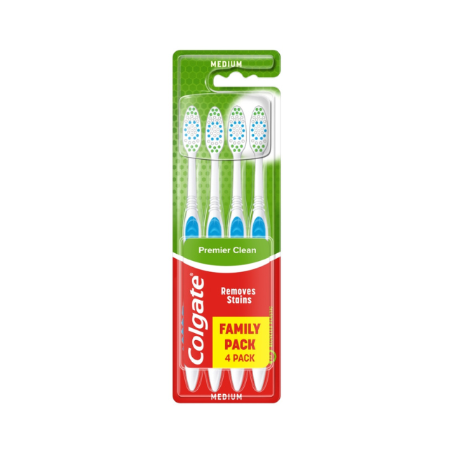 Colgate Premier Clean Medium Toothbrush Pack of 4