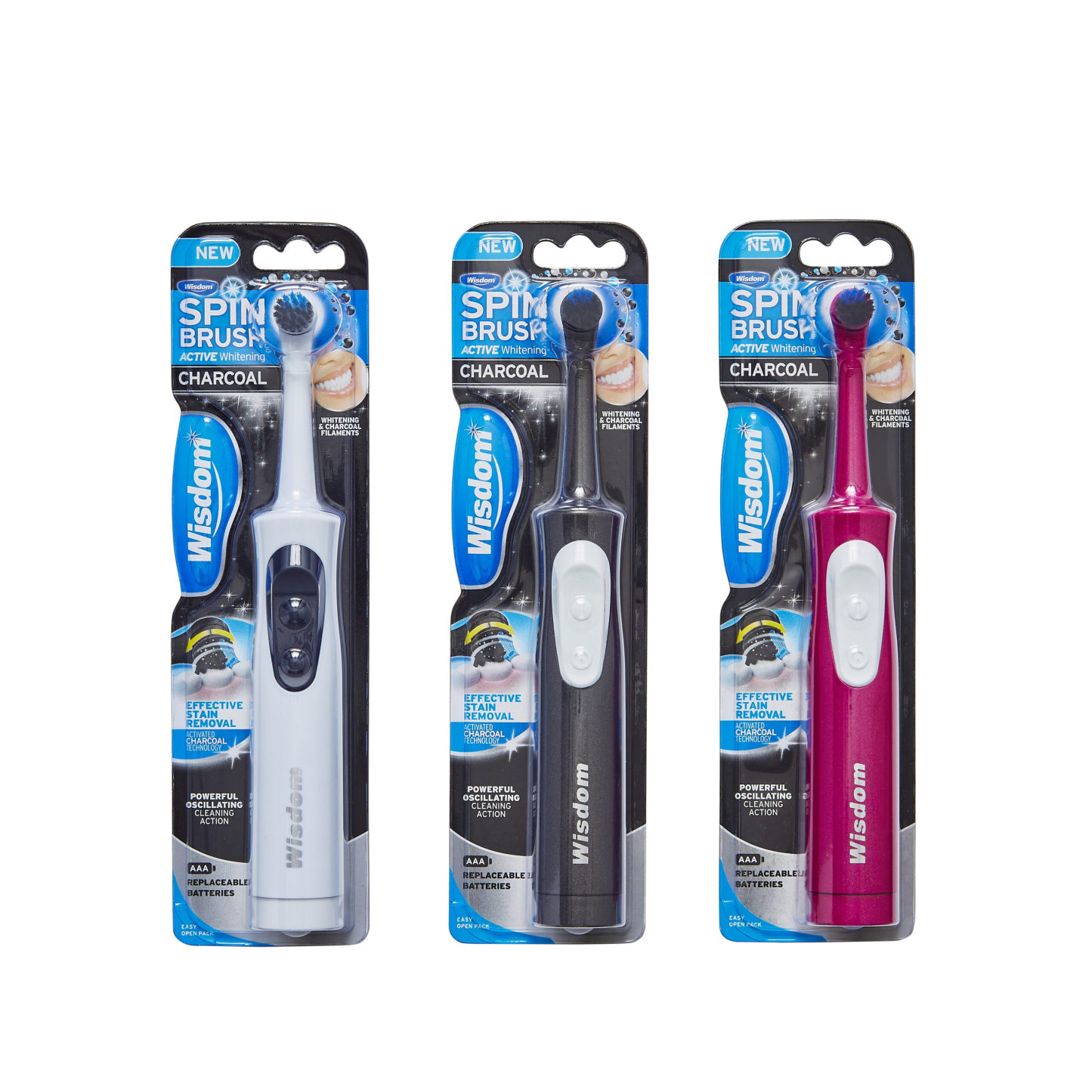 Wisdom Spin Brush Charcoal Toothbrush