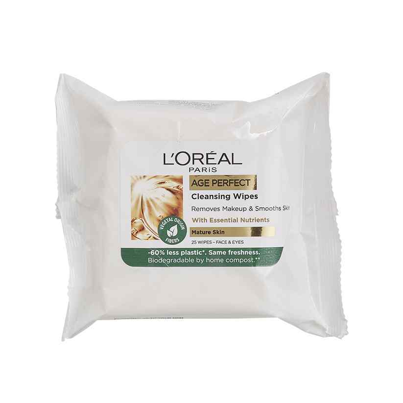 L'Oreal Paris Age Perfect Cleansing Wipes for Mature Skin 25's