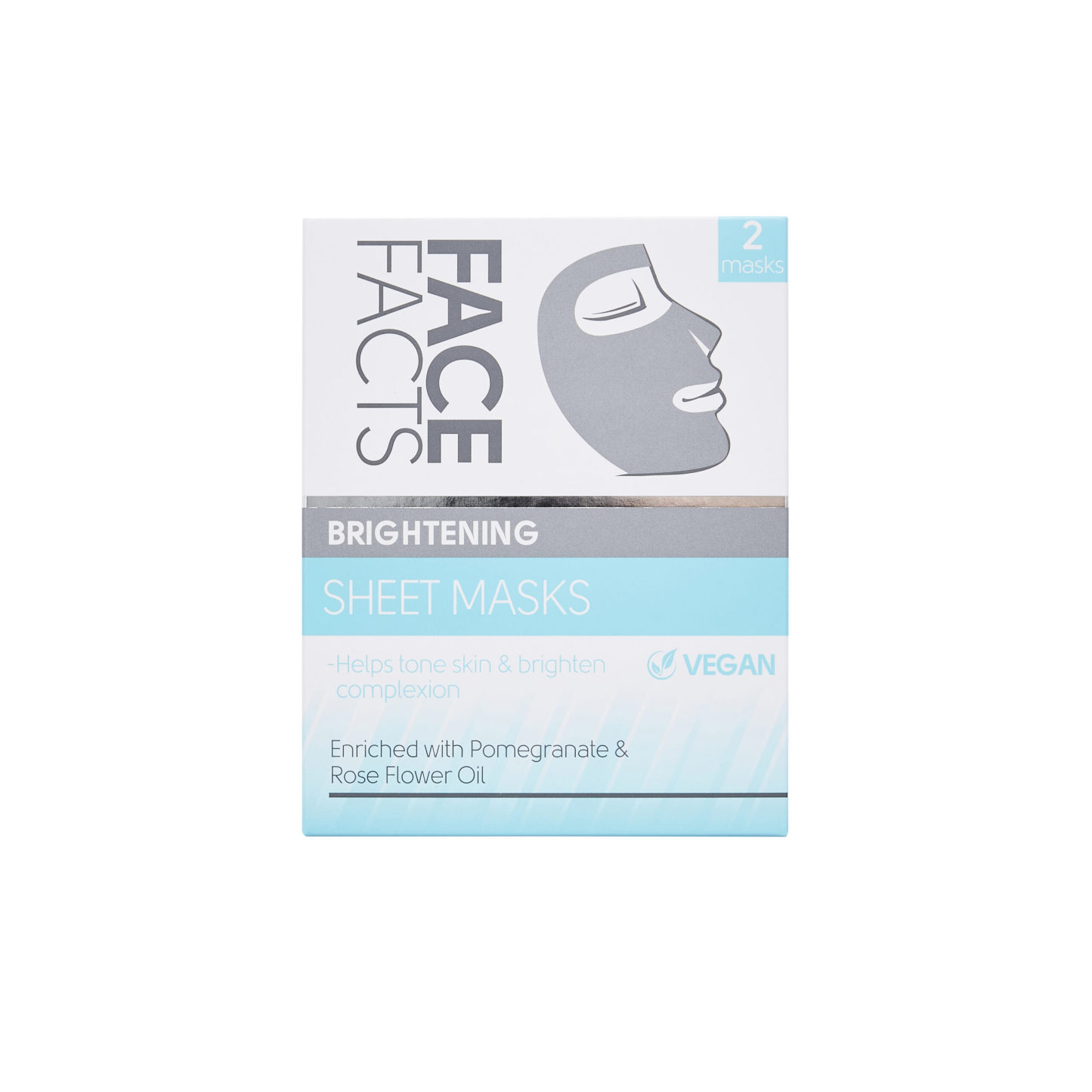 Face Facts Brightening Sheet Masks Pack of 2