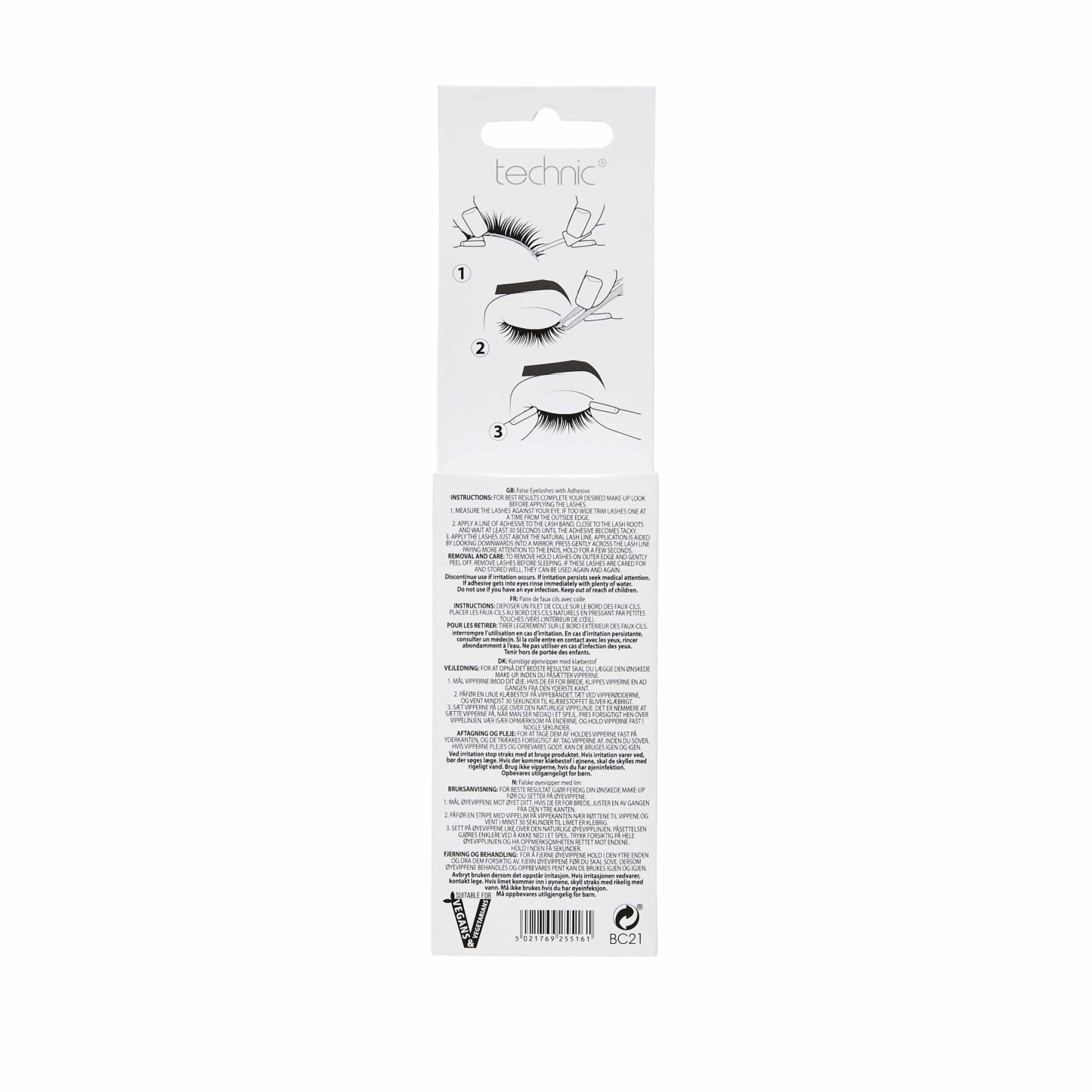 Technic Natural Lashes BC21 With Glue 1ml
