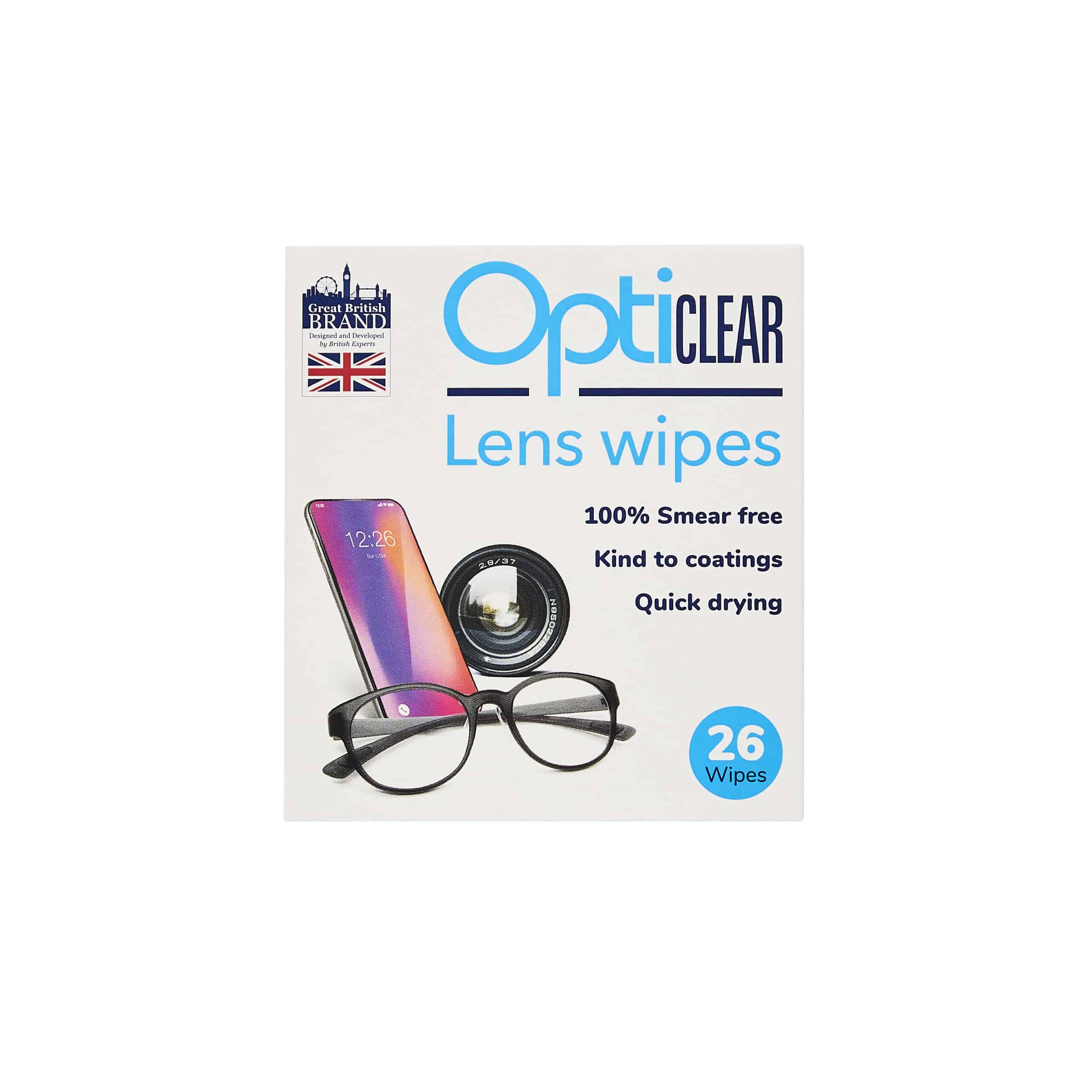 Opticlear Lens Wipes 26's