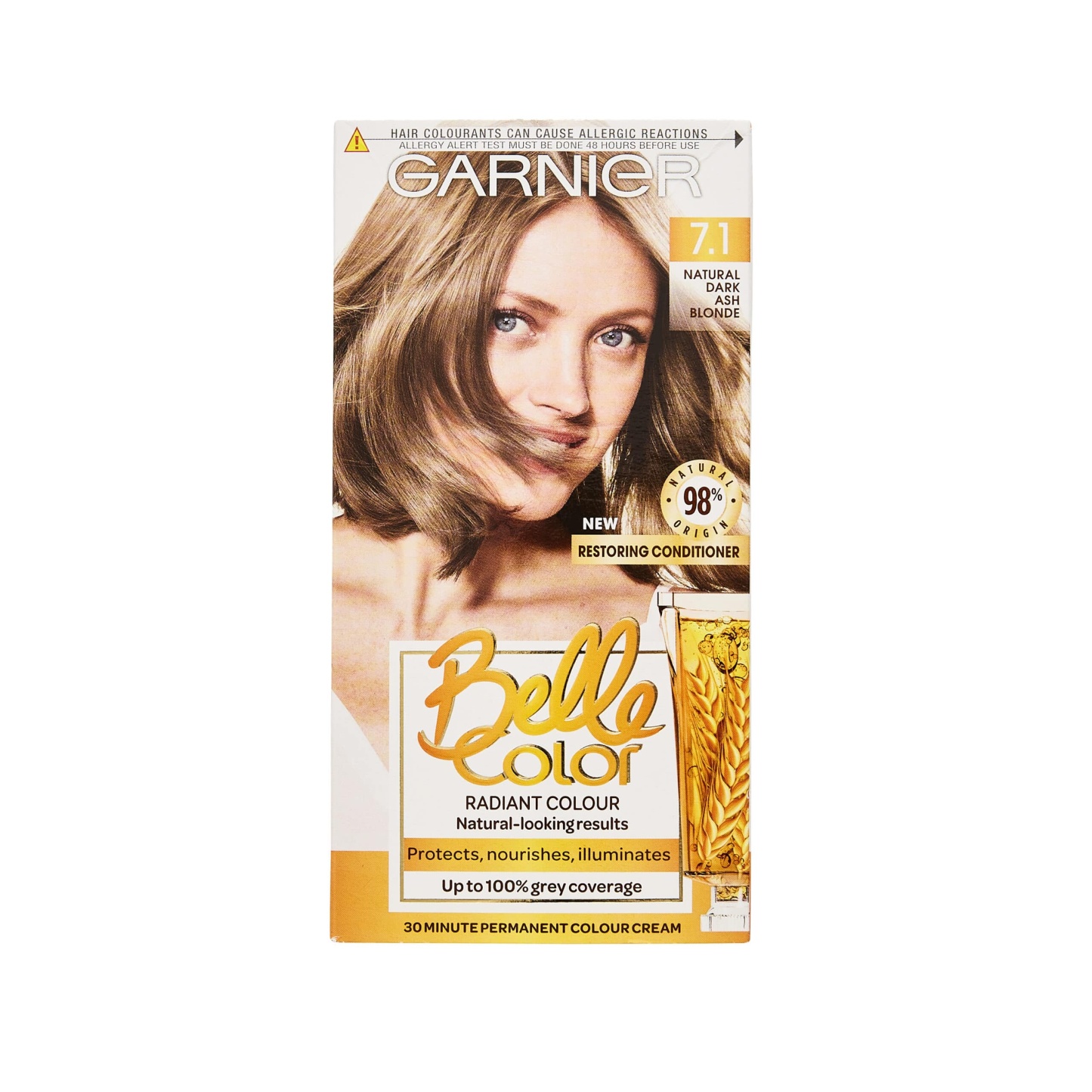 Garnier Belle Color Permanent Hair Dye 7.1 Natural Dark Ash Blonde