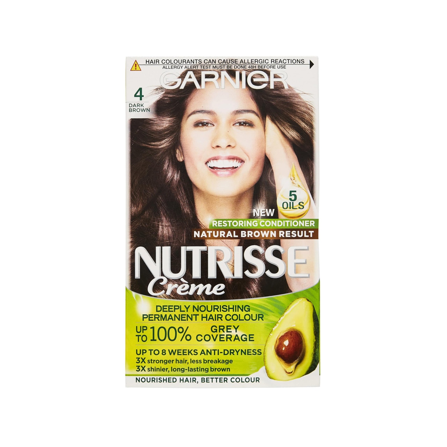 Garnier Nutrisse Permanent Hair Dye 4 Dark Brown