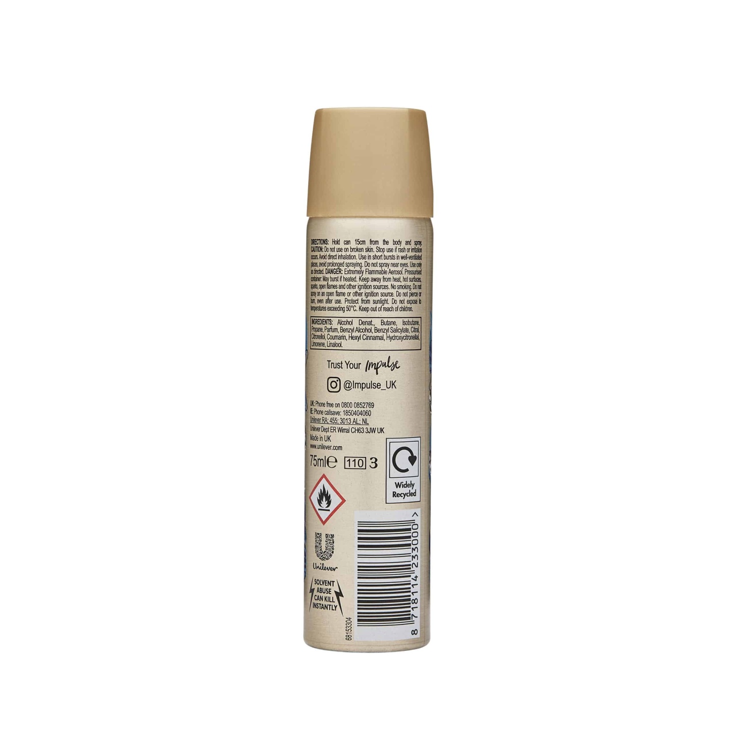 Impulse Into Glamour Body Spray Deodorant 75ml