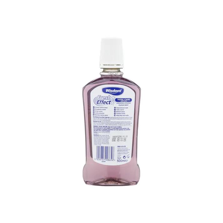 Wisdom Fresh Effect Total Care Mouthwash 500ml