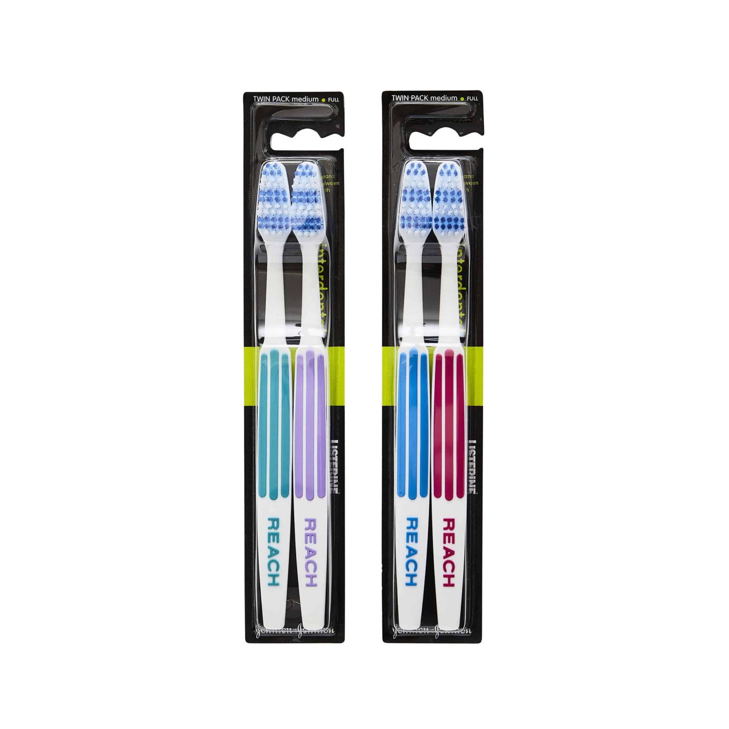 Listerine Duo Reach Interdental Medium Toothbrush Pack of 2
