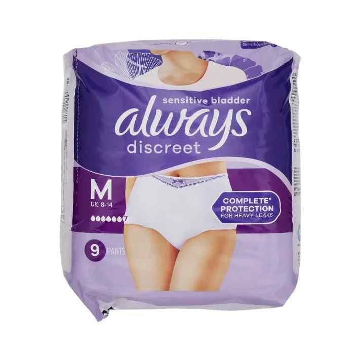 Always Discreet Pants Plus Medium 9's