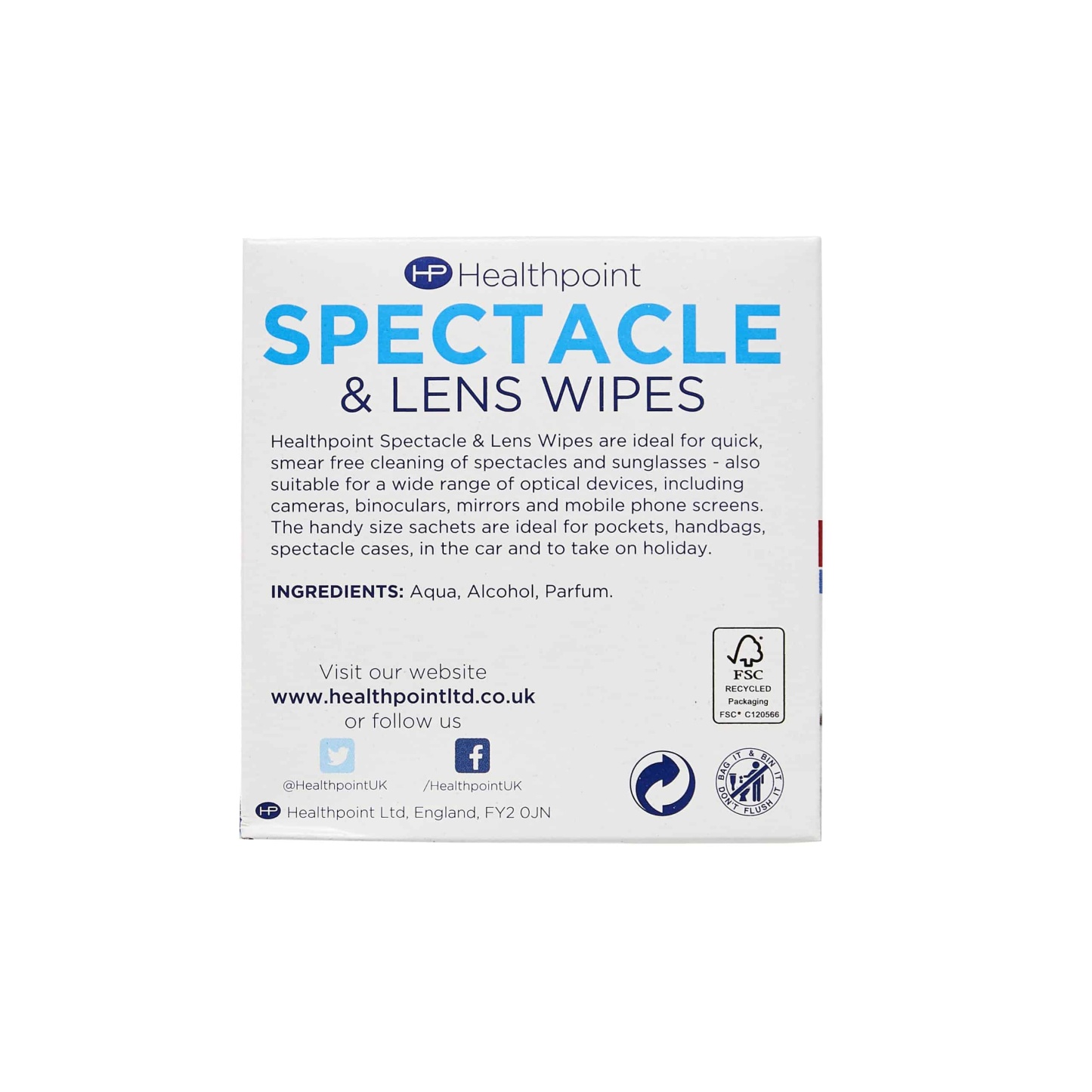 Healthpoint Spectacle & Lens Wipes 52's