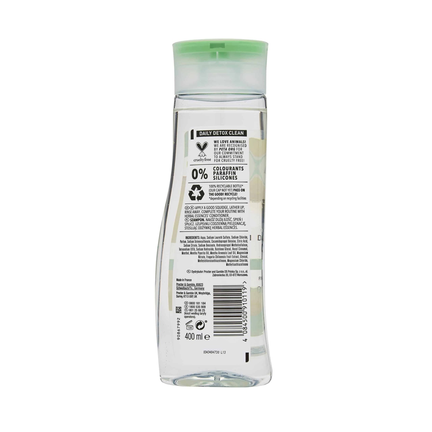 Herbal Essences Daily Detox Clean Shampoo 400ml
