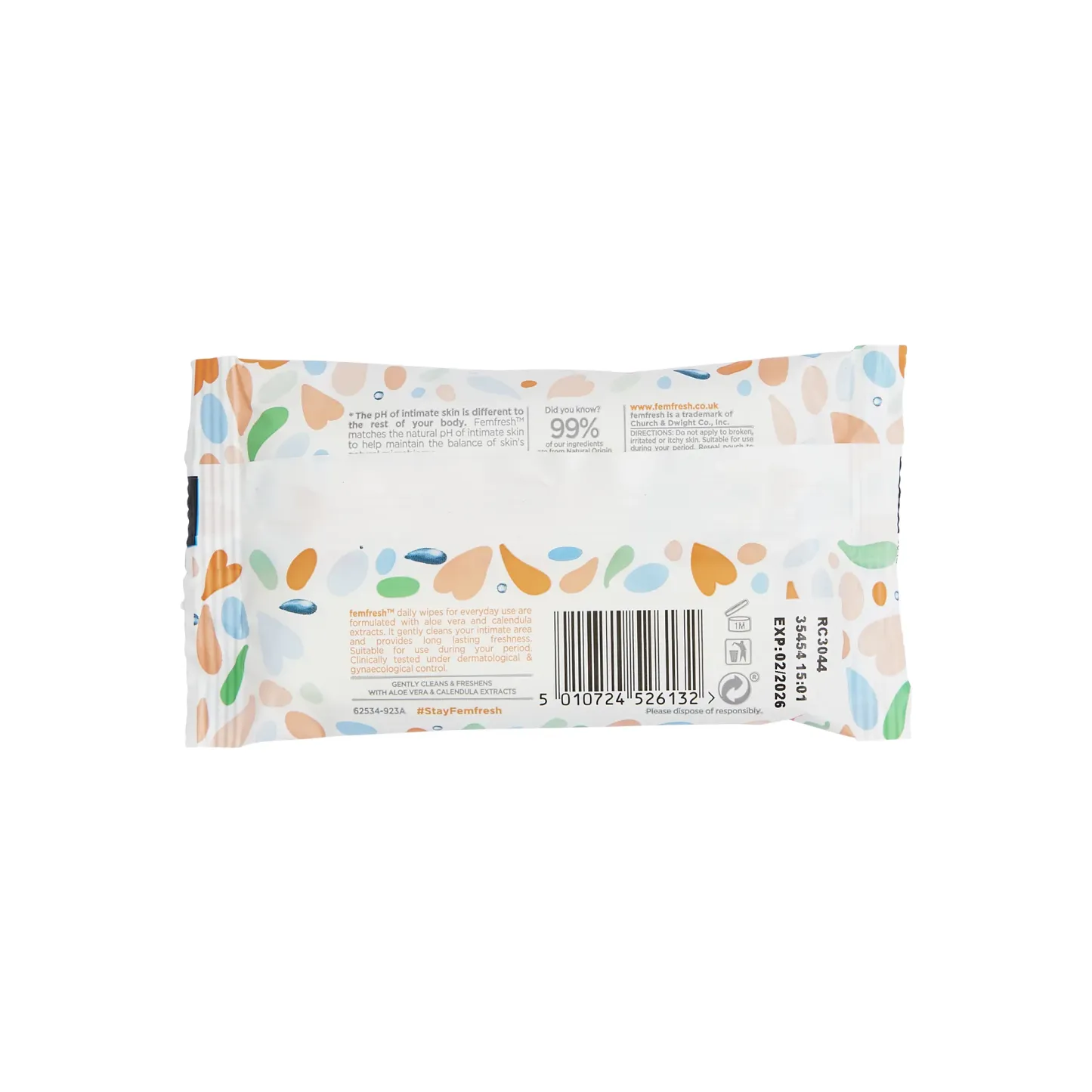 Femfresh Pocket Wipes 10's