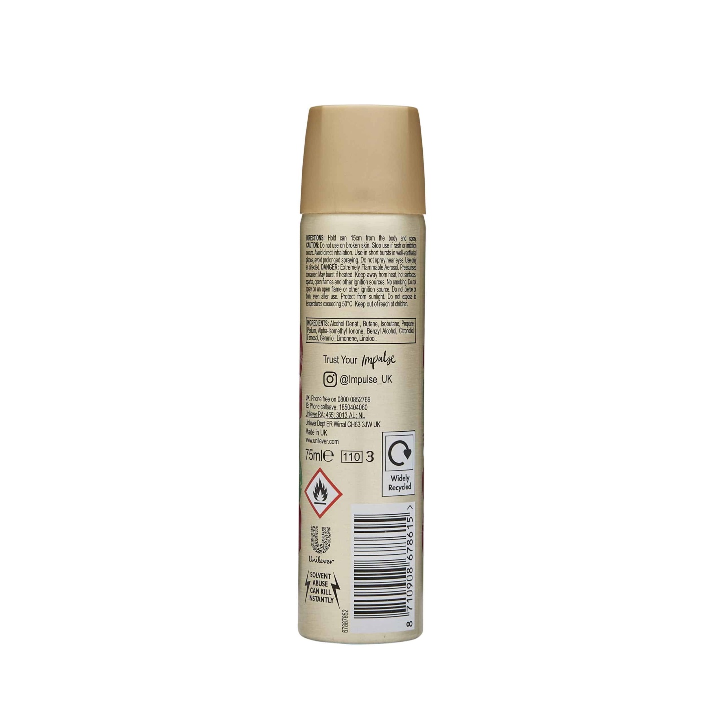 Impulse Instant Crush Body Spray Deodorant 75ml