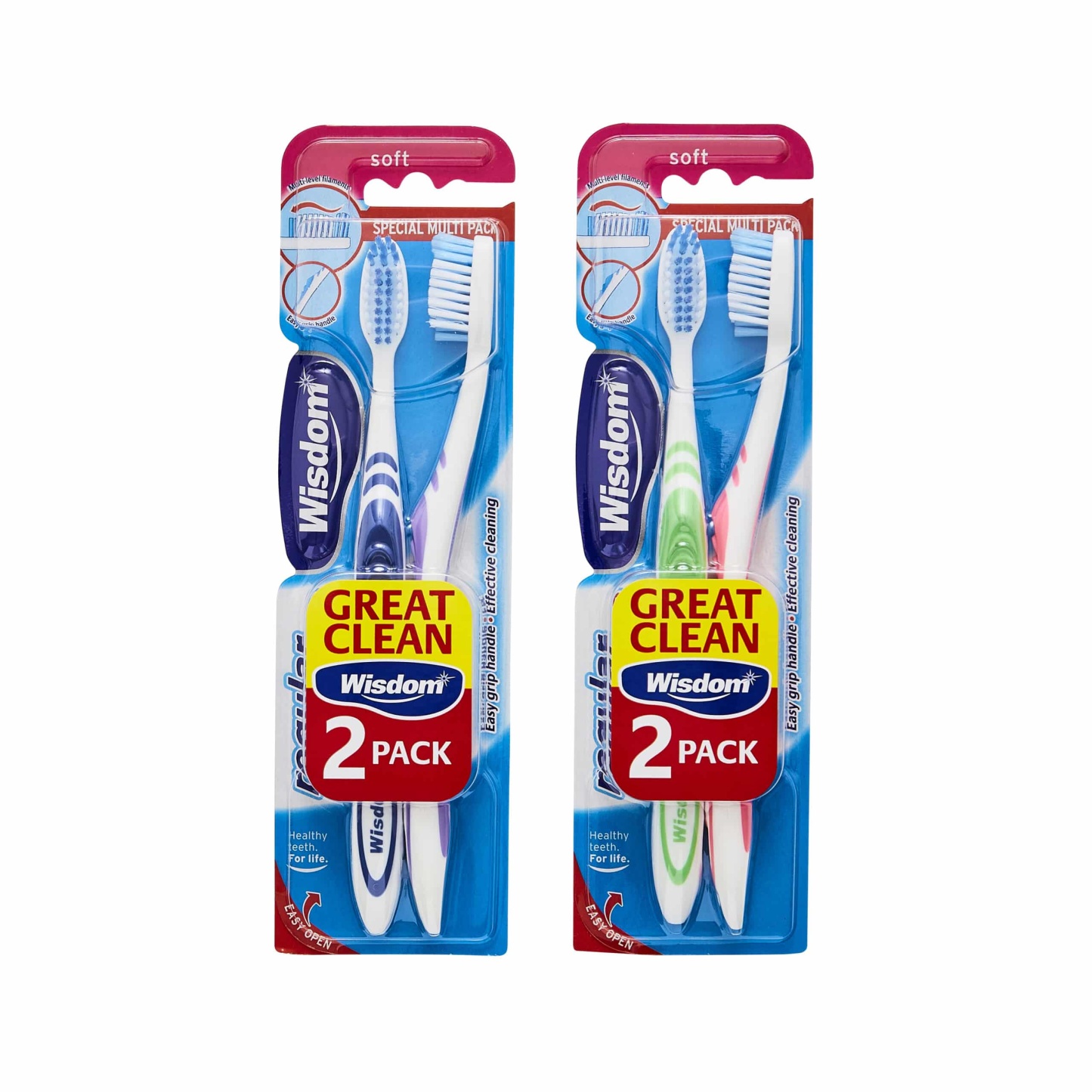 Wisdom Regular Plus Soft Toothbrush Twin Pack