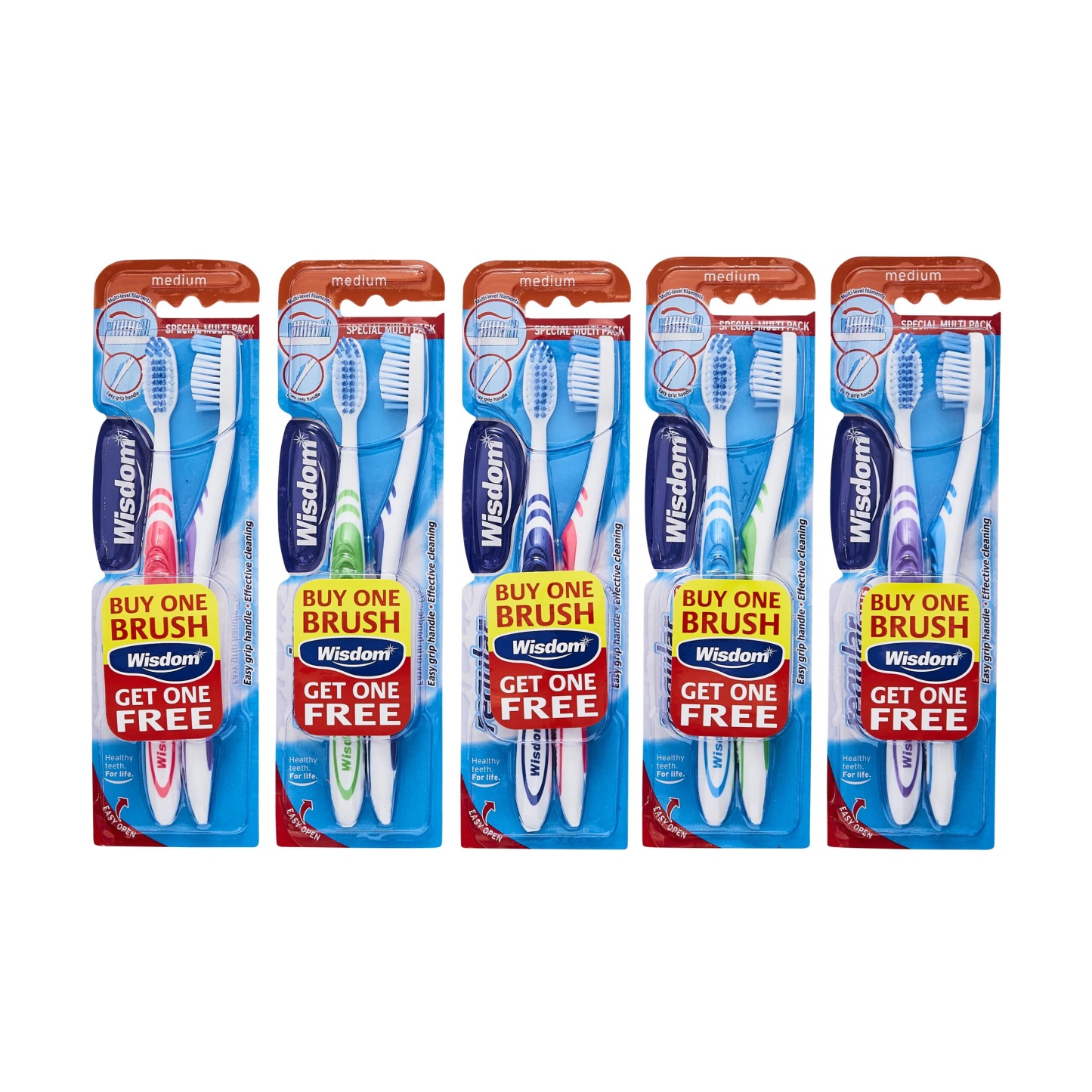 Wisdom Regular Plus Medium Toothbrush Twin Pack