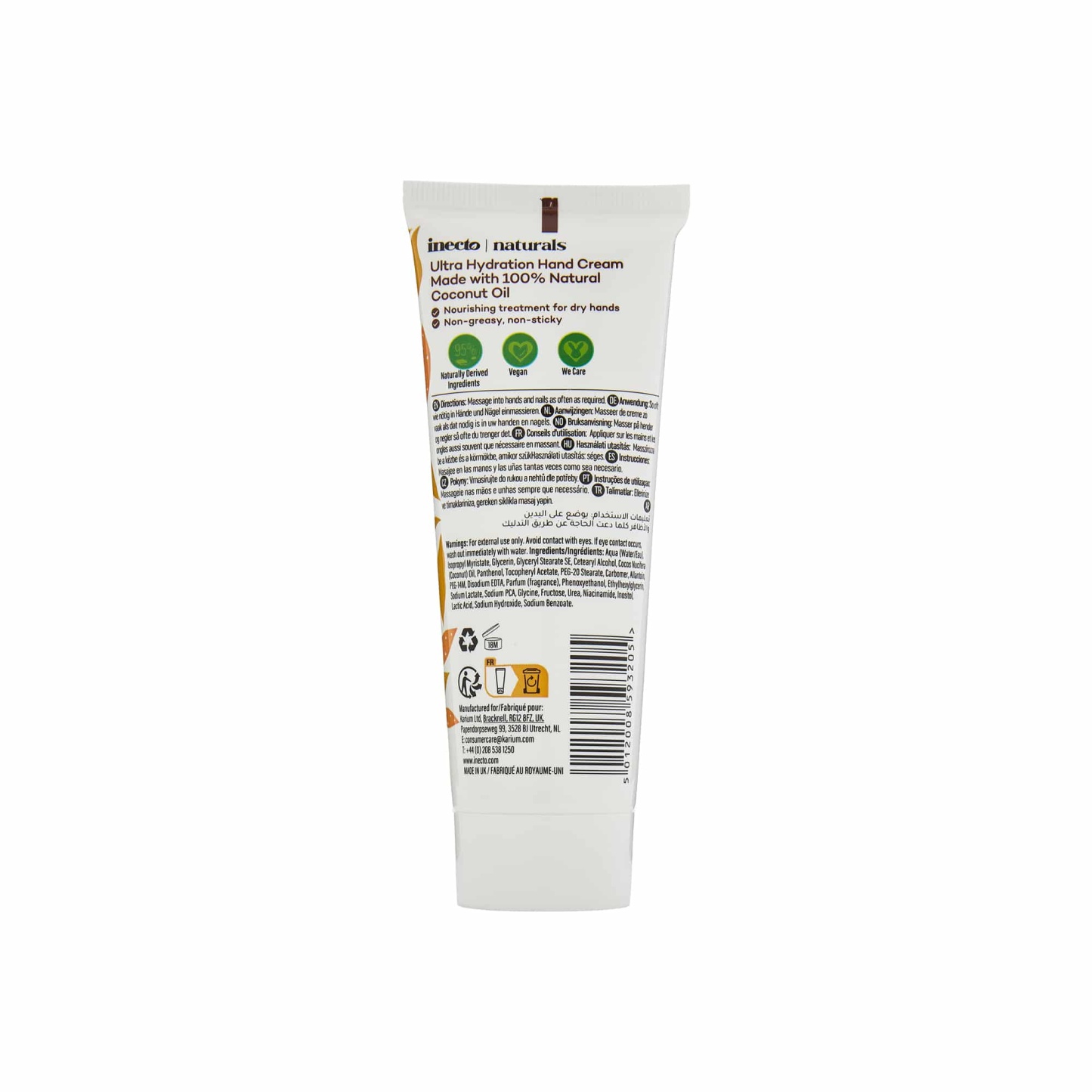 Inecto Coconut Hand & Nail Cream 75ml