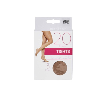 Madison 20 Denier Tights Medium Chiffon 3 Pack