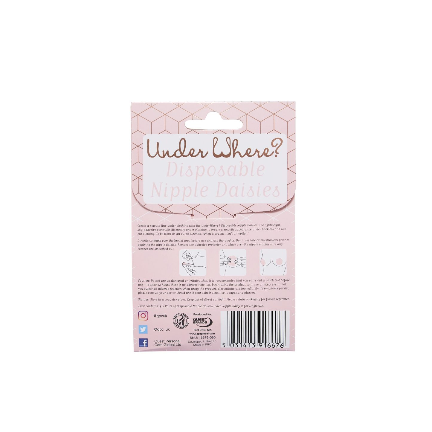 UnderWhere? Disposable Nipple Daisies Nude Pack of 5