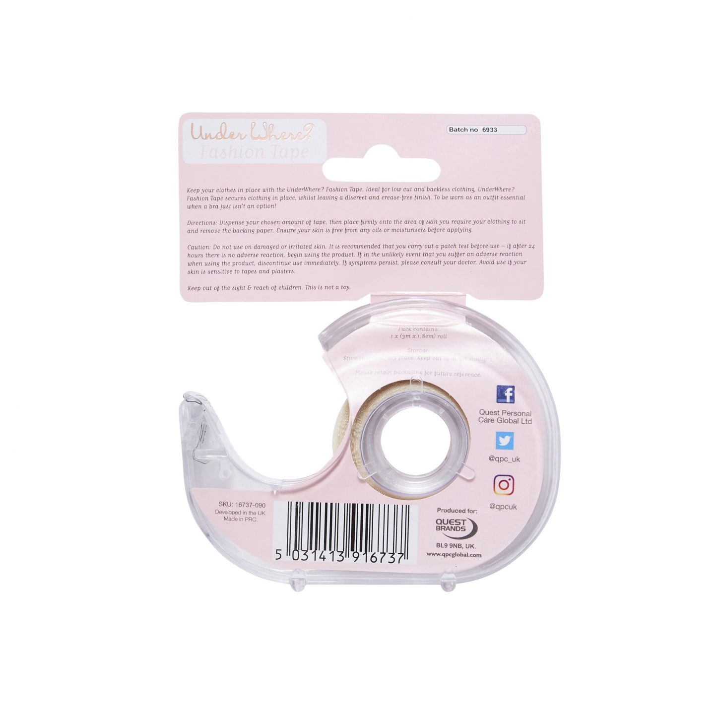 UnderWhere? Fashion Tape on Dispenser