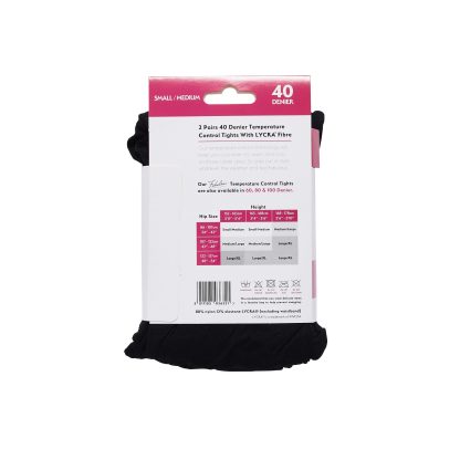 Madison 40 Denier Opaque Tights S/M Black 2 Pack