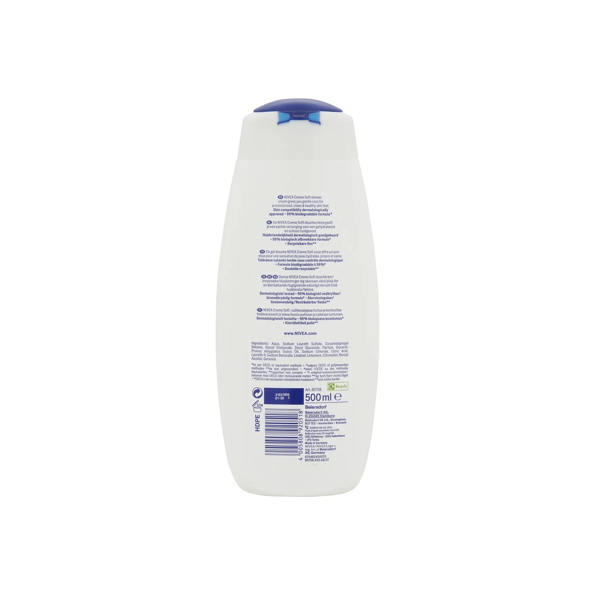 NIVEA Shower Cream Rich Moisture Soft 500ml